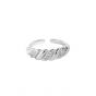 Fashion Twisted CZ 925 Sterling Silver Adjustable Ring