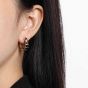 Fashion Irregular Snake Shape 925 Sterling Silver Hoop Earrings
