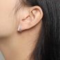 Geometry Hollow Rectangle 925 Sterling Silver Hoop Earrings