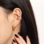 Fashion Geometry Hollow 925 Sterling Silver Non-Pierced Earring(Single)