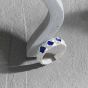 Casual Blue Epoxy Irregular 925 Sterling Silver Adjustable Ring