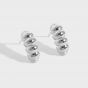 Fashion Croissant 925 Sterling Silver Stud Earrings
