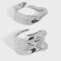New Irregular Wave 925 Sterling Silver Adjustable Ring