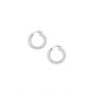 Boucles d'oreilles créoles en argent sterling 925 avec mini cercles de géométrie minimaliste
