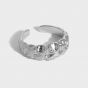 Fashion Irregular Bubble 925 Sterling Silver Adjustable Ring
