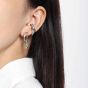 Office Asymmetry Hollow Chain 925 Sterling Silver Dangling Earrings