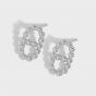 Fashion Hollow Beads Pig Nose 925 Sterling Silver Stud Earrings