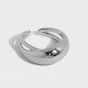 Minimalism Ellipse 925 Sterling Silver Adjustable Ring