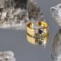 Модное красочное нерегулярное регулируемое кольцо из стерлингового серебра 925 пробы CZ