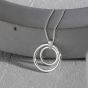 Simple Daughter Circle Rings 925 Sterling Silver Necklace