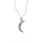 Женское ожерелье CZ Crescent Moon из стерлингового серебра 925 пробы