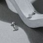 Cute Stars Crescent Moon Round Square Triangle 925 Sterling Silver Stud Earrings