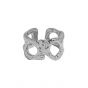 Minimalism Irregular X Hollow 925 Sterling Silver Adjustable Ring