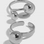 New Geometry Ball 925 Sterling Silver Adjustable Ring