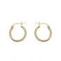 Simple Twisted Circles 925 Sterling Silver Hoop Earrings