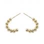 Fashion Beads C Shape 925 Sterling Silver Stud Earrings
