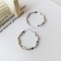 Simple Winter Christmas Twisted Circle 925 Sterling Silver Earrings
