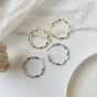 Simple Winter Christmas Twisted Circle 925 Sterling Silver Earrings