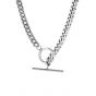 Vintage Hollow Chain OT 925 Sterling Silver Necklace