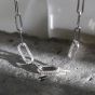 Casual Hollow CZ Chain 925 Sterling Silver Necklace