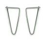 Moda simple triángulo línea 925 Sterling Silver Hoop Earrings
