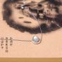 Collier en argent sterling élégant et naturel avec pierre de lune ronde naturelle 925