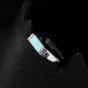 Vintage Rectangle Natural Turquoise Geometry 925 Sterling Silver Adjustable Ring
