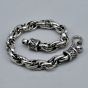 Vintage Twisted Rope 925 Sterling Silver Men Bracelet