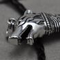 Howling Wolf Head 925 Sterling Silver Vintage Pendant