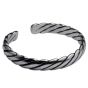 Vintage Simple Twisted 925 Sterling Silver Open Bangle
