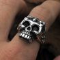 Vintage Cool Skull 925 Sterling Silver Adjustable Ring