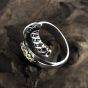 Men's Vintage Samurai Sword 925 Sterling Silver Adjustable Ring