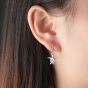 Sweet Tortoise Created Opal 925 Sterling Silver Dangling Earrings