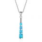 Sweet Created Opal 925 Sterling Silver Necklace