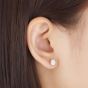 Sweet Round Created Opal 925 Sterling Studs Earrings