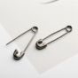 Simple Safety Pin 925 Sterling Silver Earrings