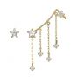 Holiday CZ Star Tassels 925 Sterling Silver Climber Pendientes