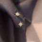 Minimalism CZ Stars 925 Sterling Silver Stud Earrings