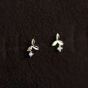 Party CZ Leaves 925 Sterling Silver Stud Earrings