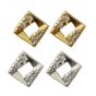 Casual CZ Geometry Square 925 Sterling Silver Stud Earrings