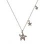 New CZ Starfish 925 Sterling Silver Necklace