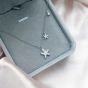 Nuevo collar de plata esterlina 925 CZ Starfish