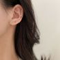 Boucles d'oreilles non-percées en forme de C en argent sterling 925