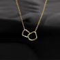 Geometry Hollow Square Link 925 Sterling Silver Necklace
