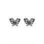 Mini Flying Butterfly 925 Sterling Silver Stud/Non-Pierced Earrings