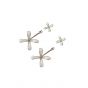 Gift Doule Flowers Dual Use 925 Sterling Silver Dangling Earrings