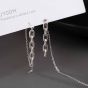 Asymmetry Chain Tassels 925 Sterling Silver Dangling Earrings
