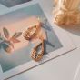 Elegant CZ Hollow Flower Waterdrop 925 Sterling Silver Dangling Earrings