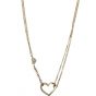 Asymmetry Hollow Heart 925 Sterling Silver Necklace