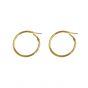 Simple Circle Geometry 925 Sterling Silver Hoop Earrings